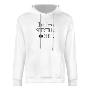 Im Into Spiritual Shit Funny Yogi Meditation Graphic Yoga Lotus Tee Sh European Size Men Hoodie