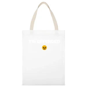 I'm Offended Arron Rodgers Pittsburg Football Fan White Canvas Tote Shopping Bag