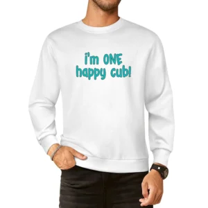 I'm One Happy Cub First Birthday Shirt European Size Pullover Sweater