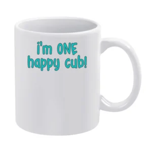 I'm One Happy Cub First Birthday Shirt White Mug