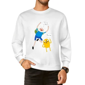 I'm on a Shirt funny finn and Jake adventure time European Size Pullover Sweater