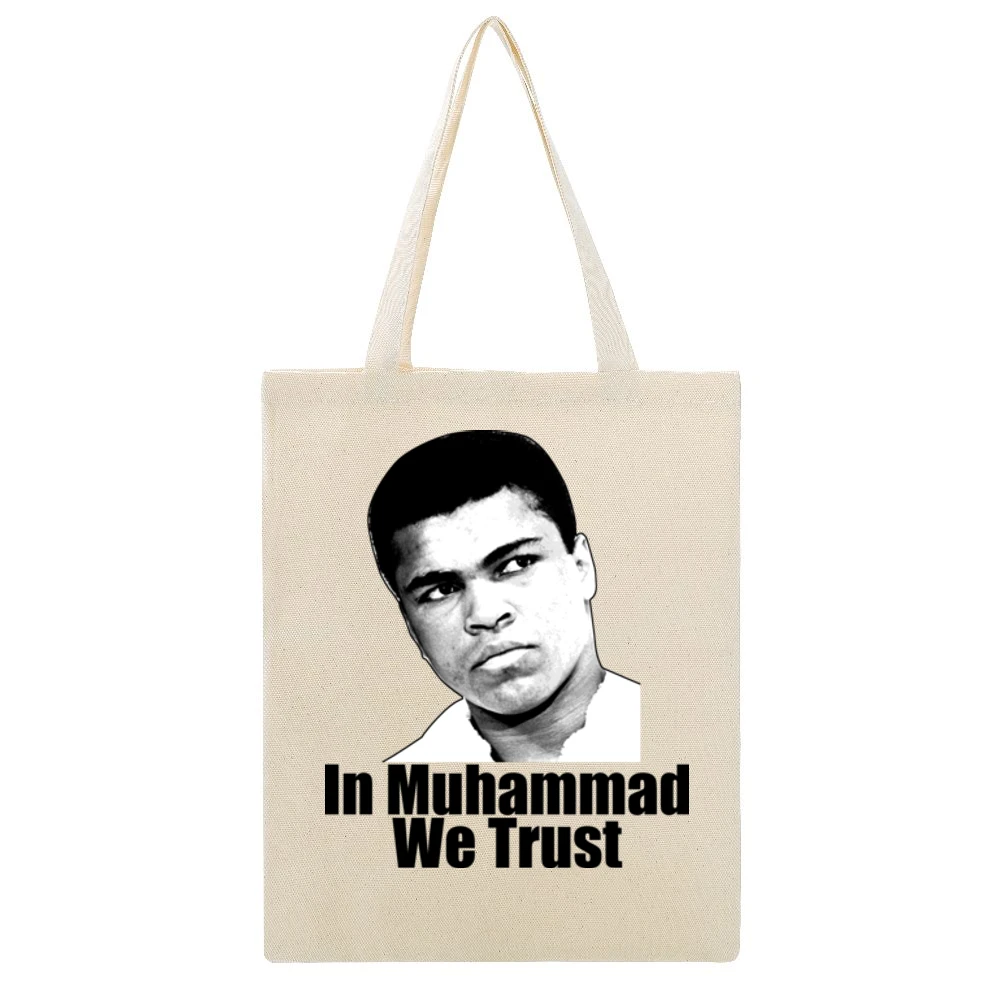In Muhammad We Trust Beige Canvas Tote Shopping Bag