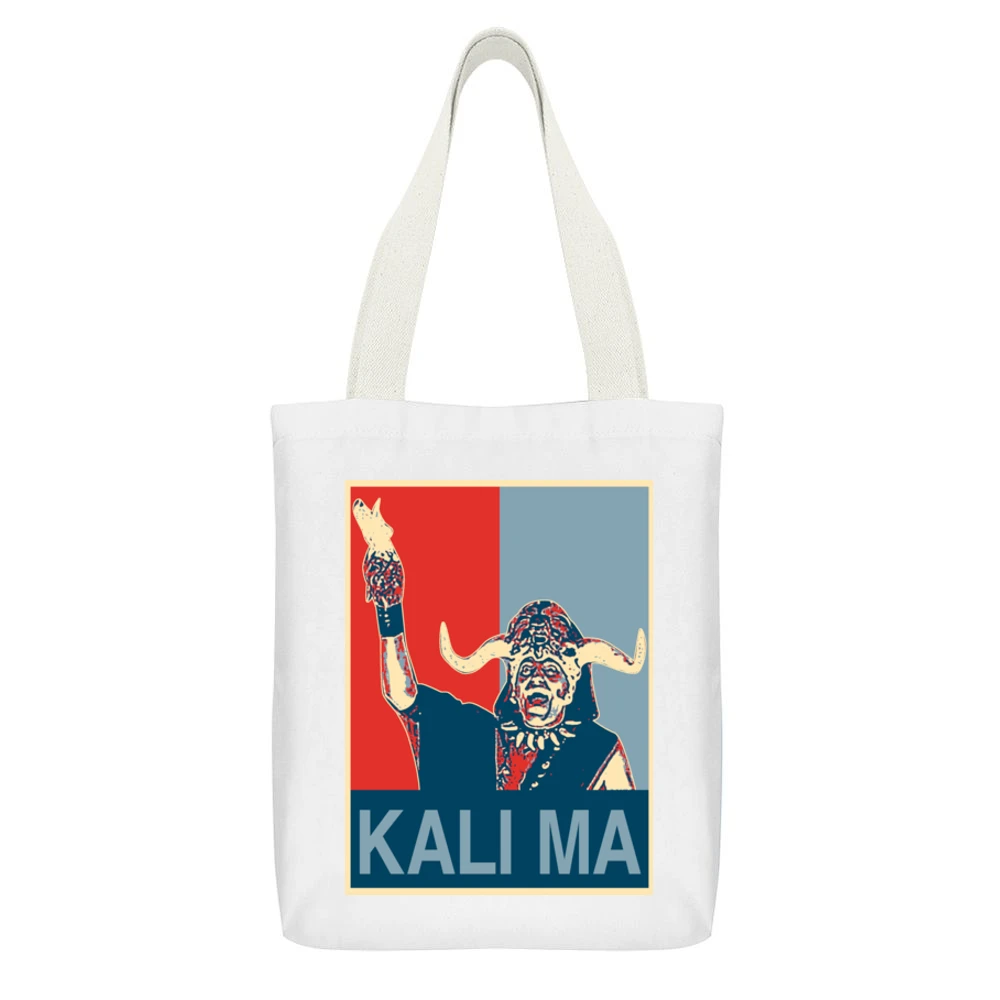 Indiana Jones And The Temple Of Doom Kali Ma Hope White Canvas Tote Shopping Bag With Interior Pocket