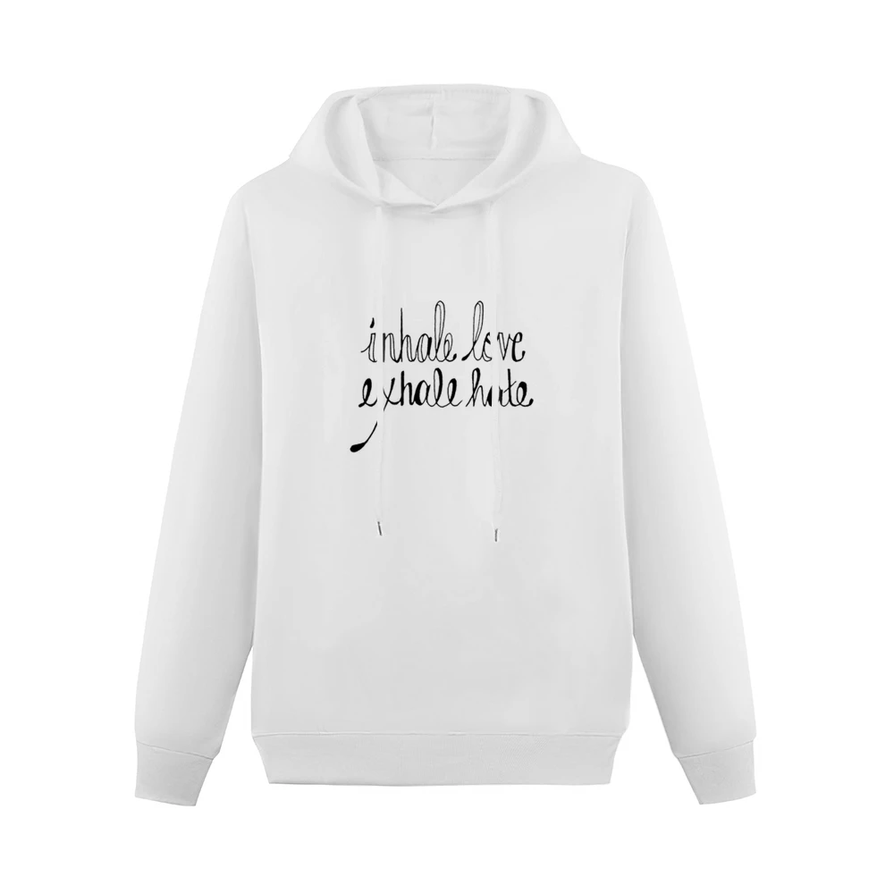 Inhale Love Exhale Hate Cool Popular Instagram Blog Graphic Men Hoodie Without Pocket