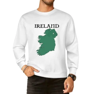 Ireland Country Map With Northern Ireland European Size Pullover Sweater