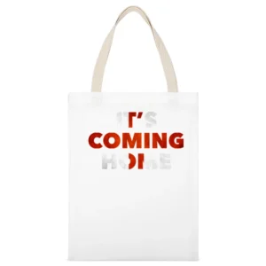 It's Coming Home England World Cup 2018 Soccer Football Fan White Canvas Tote Shopping Bag