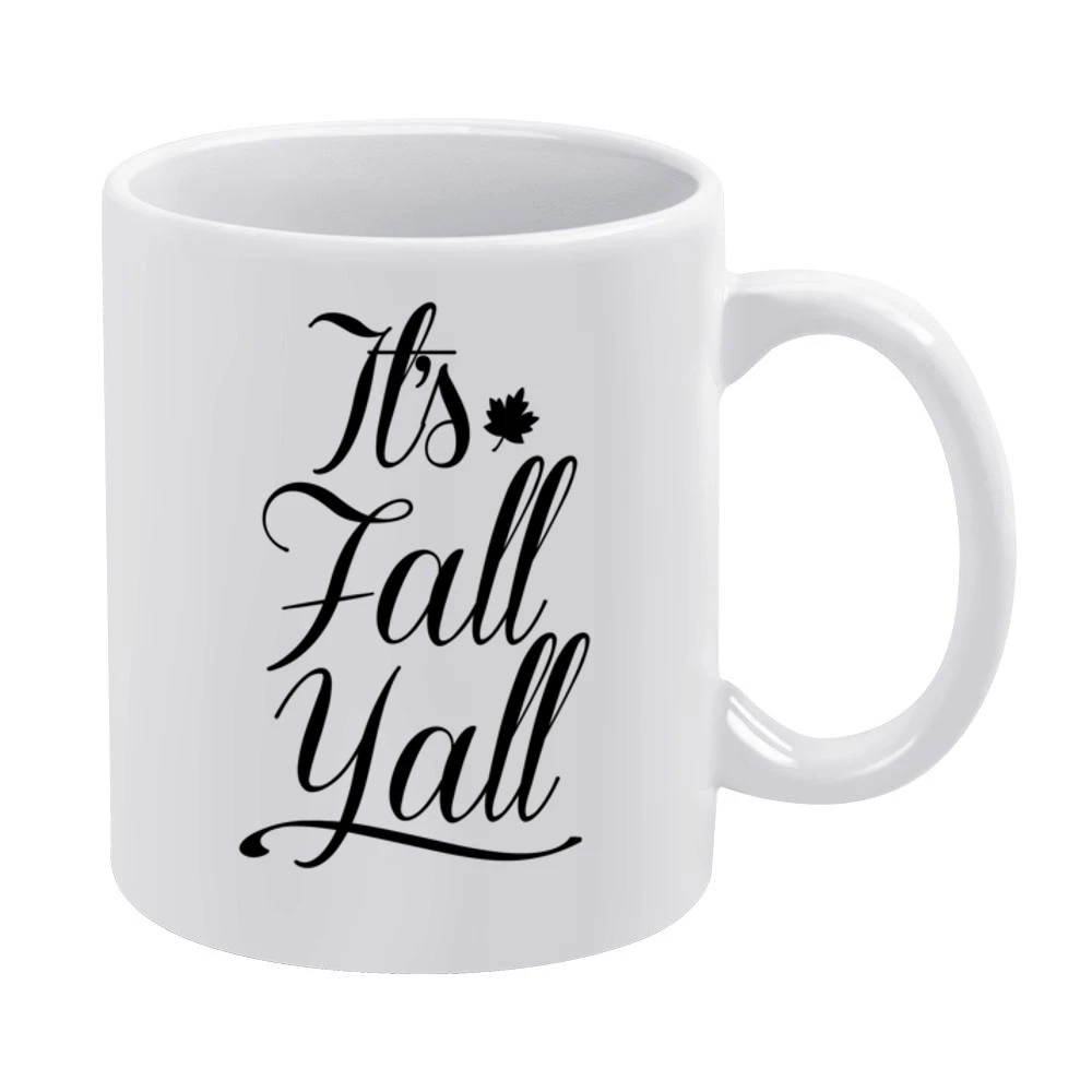 Its Fall Yall Fun Country Southern Graphic White Mug