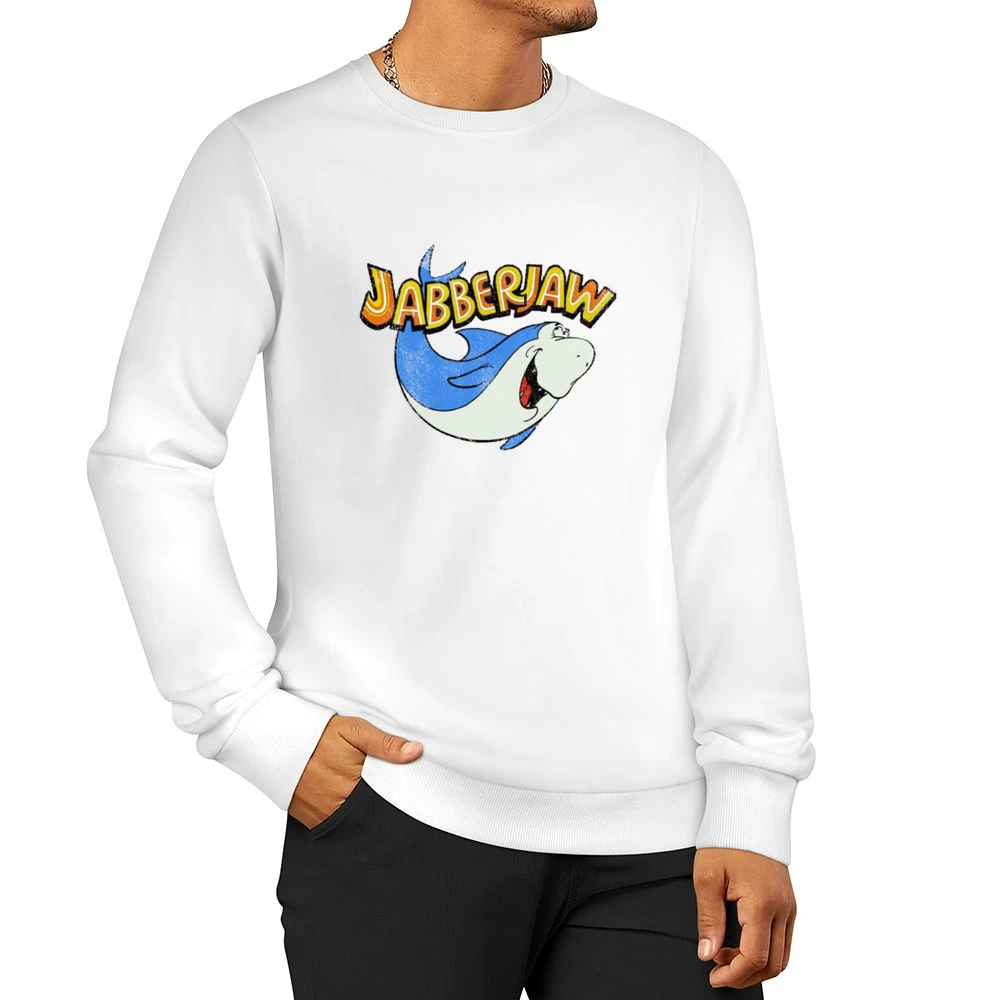 Jabberjaw Fun Cool Vintage Style Distressed Graphic Retro Tv Show T Sh Men Pullover Sweatshirt