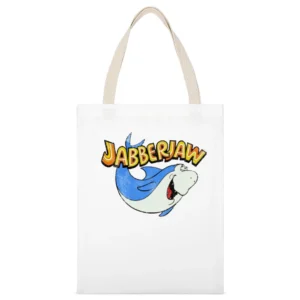 Jabberjaw Fun Cool Vintage Style Distressed Graphic Retro Tv Show T Sh White Canvas Tote Shopping Bag
