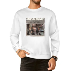 Jackson Browne The Pretender Album Cover Distressed Image European Size Pullover Sweater