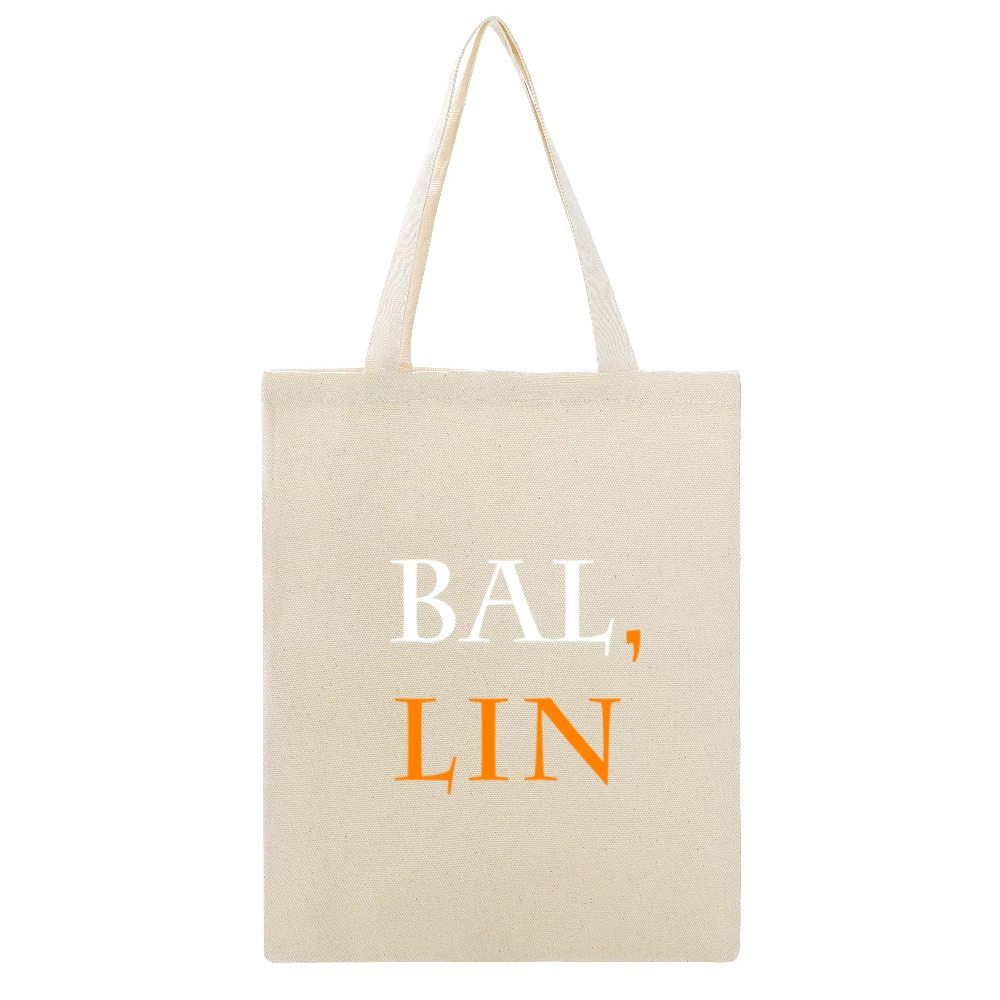 Jeremy Lin Basketball Tshirt Beige Canvas Tote Shopping Bag