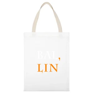 Jeremy Lin Basketball Tshirt White Canvas Tote Shopping Bag