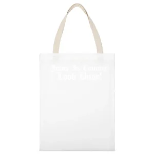 Jesus Is Coming Look Busy White Canvas Tote Shopping Bag