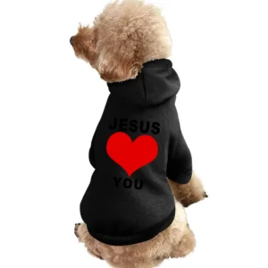Jesus Loves You Fun Heart Graphic Tee Shirt Pet Apparel Clothes