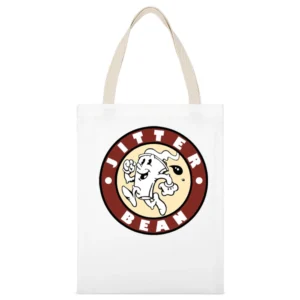 Jitter Bean Coffee As Seen On The Boys Tv Show Funny White Canvas Tote Shopping Bag
