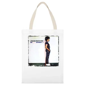 Joan Armatrading Joan Armatrading Album Cover Distressed Image White Canvas Tote Shopping Bag