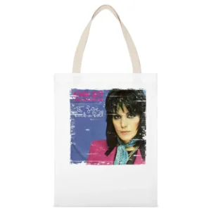 Joan Jett I Love Rock And Roll Album Cover Distressed Image White Canvas Tote Shopping Bag