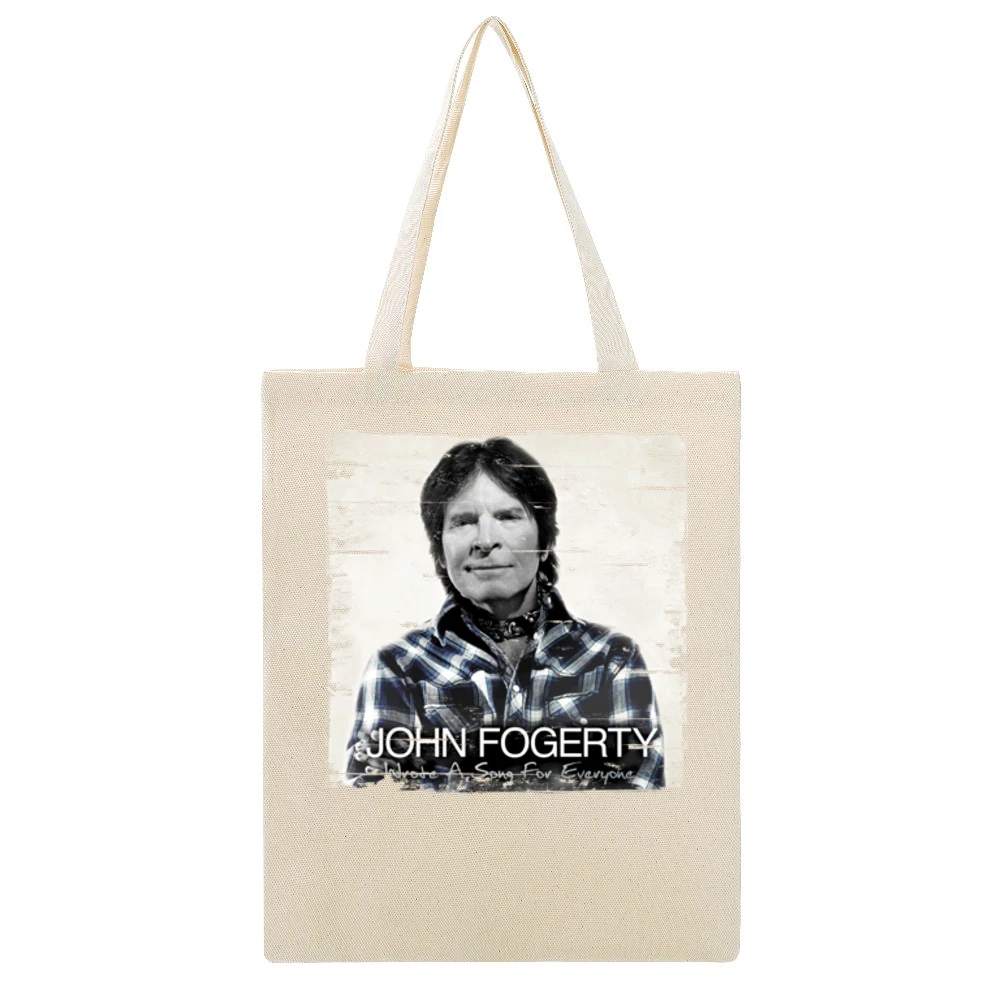John Fogerty John Fogerty Album Cover Distressed Image Beige Canvas Tote Shopping Bag