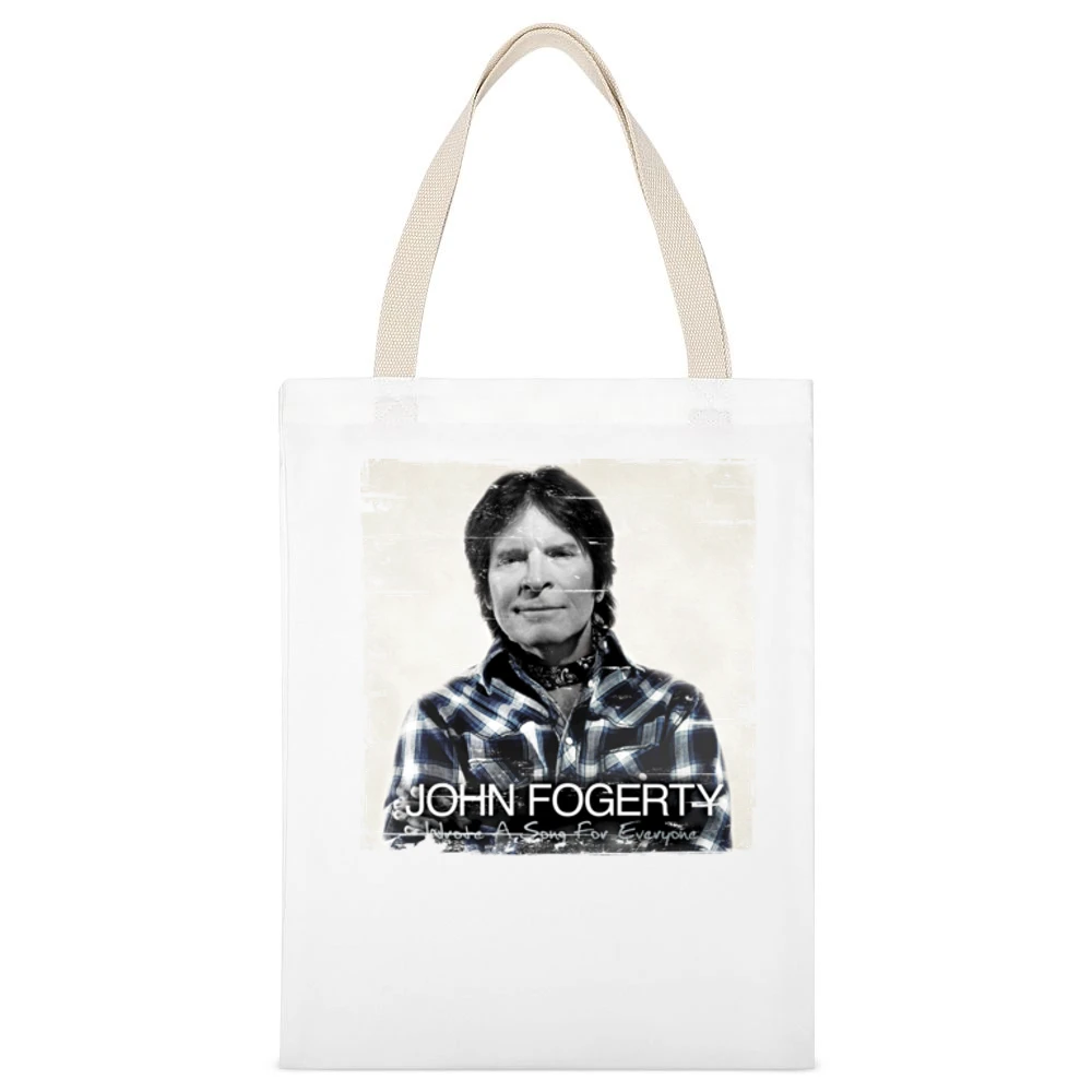 John Fogerty John Fogerty Album Cover Distressed Image White Canvas Tote Shopping Bag