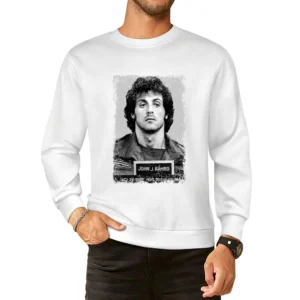 John J Rambo Mugshot Distressed European Size Pullover Sweater
