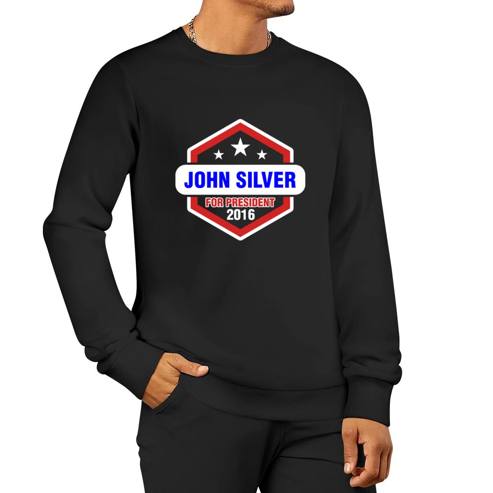 John Silver For President 2016 Black Sails TV Show Men Pullover Sweatshirt