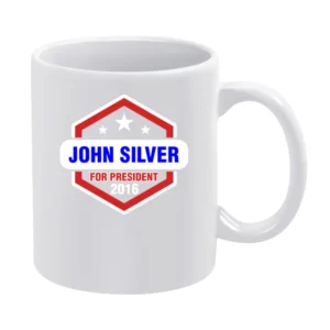 John Silver For President 2016 Black Sails TV Show White Mug