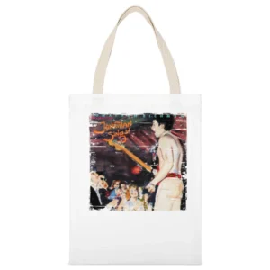 Jonathan Richman Jonathan Sings Album Cover Distressed Image White Canvas Tote Shopping Bag