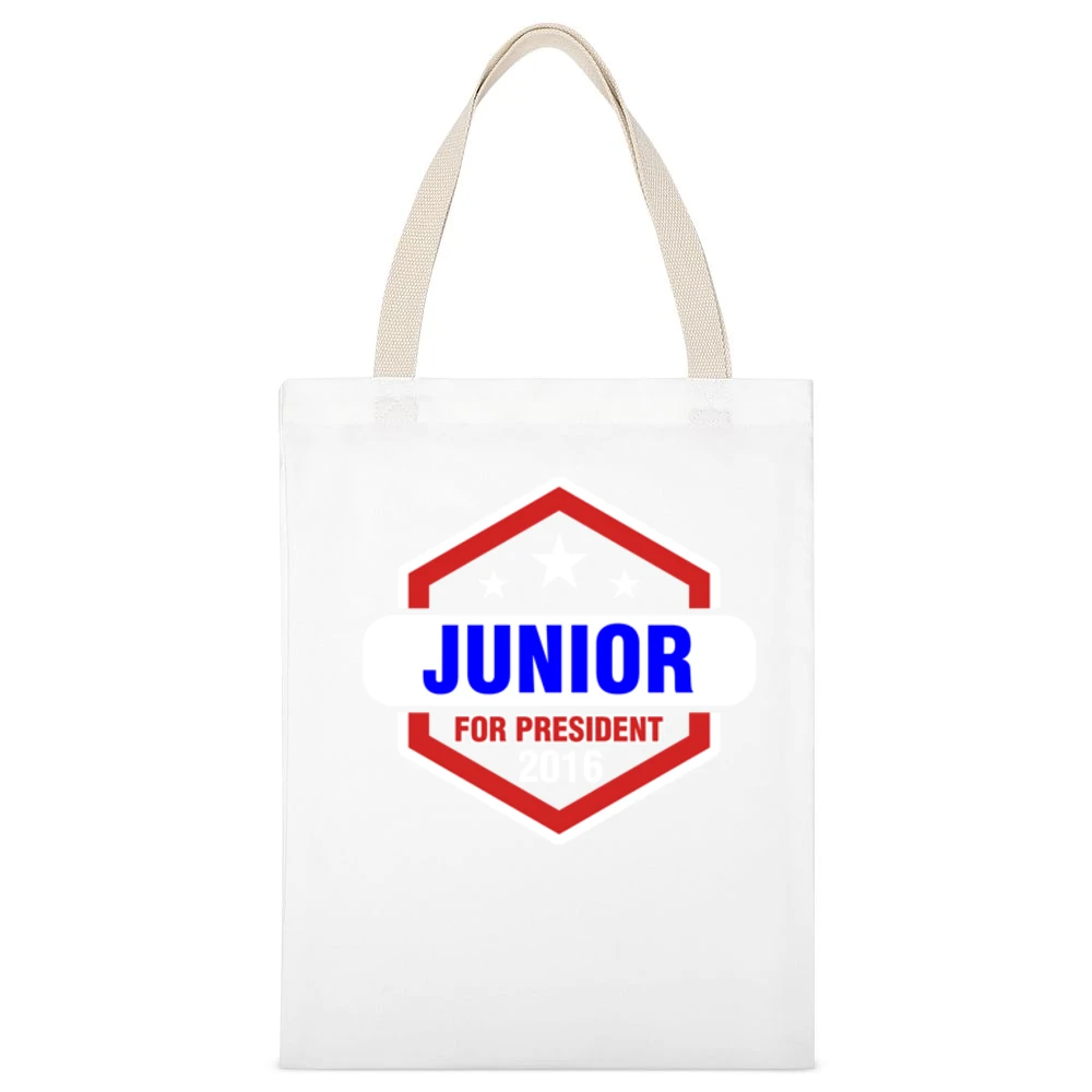 Junior For President 2016 The Red Road TV Show White Canvas Tote Shopping Bag