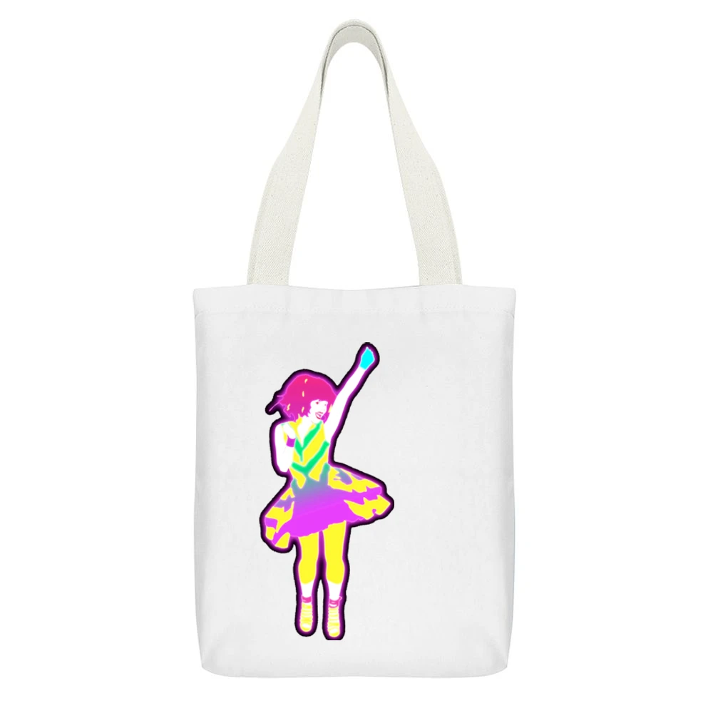 Just Dance 3 Coach White Canvas Tote Shopping Bag With Interior Pocket