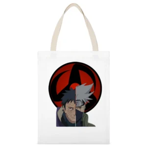 Kamui eyes sharingan Tobi Uchiha Hatake Kakashi magenkyo Naruto anime White Canvas Tote Shopping Bag