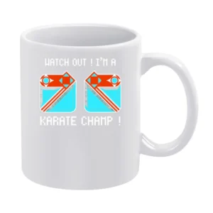 Karate Champ Video Game Retro 80s White Mug