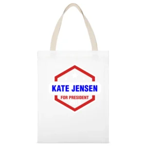 Kate Jensen For President 2016 The Red Road TV Show White Canvas Tote Shopping Bag