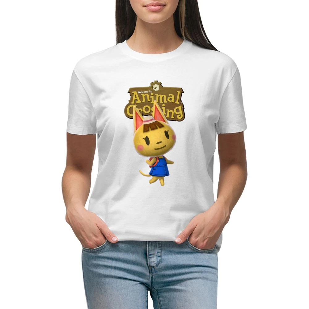 Katie From Animal Crossing Nintendo Video Game Fan Premium Women Ladies T-shirt