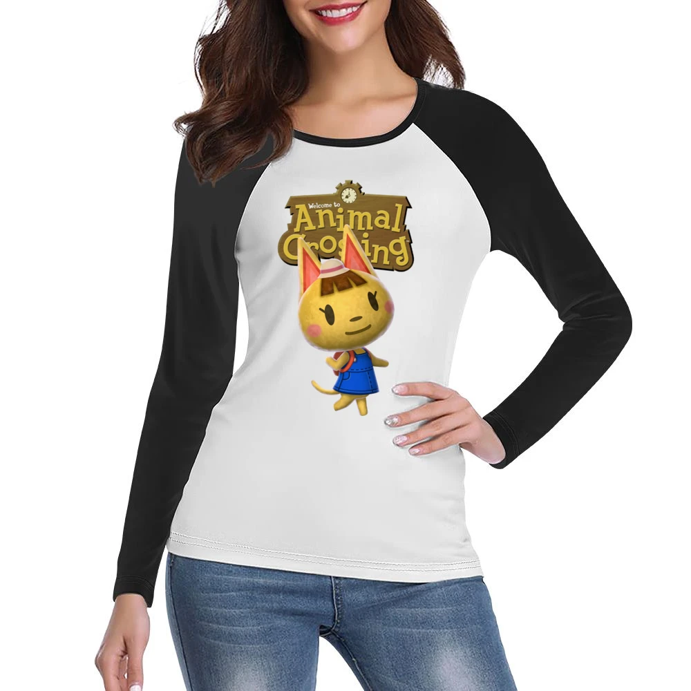 Katie From Animal Crossing Nintendo Video Game Fan Women Ladies Long Sleeve T-Shirt