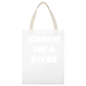 Kawhi Me A River Kawhi Leonard Toronto Basketball Funny Sports Black T White Canvas Tote Shopping Bag