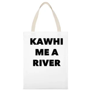 Kawhi Me A River Kawhi Leonard Toronto Basketball Funny Sports White Canvas Tote Shopping Bag