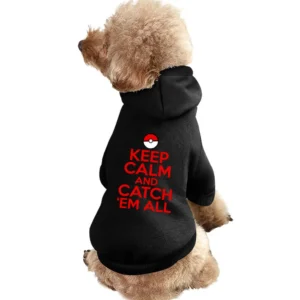 Keep Calm And Catch Em All Funny Pokemon Graphic Pet Apparel Clothes