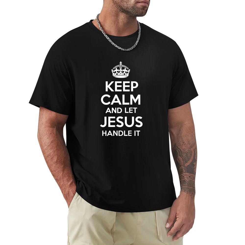 Keep Calm And Let Jesus Handle It Tshirt Premium Men T-shirt