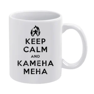 Keep Calm and Kamehameha Dragon Ball Z Funny Anime TV Show White Mug