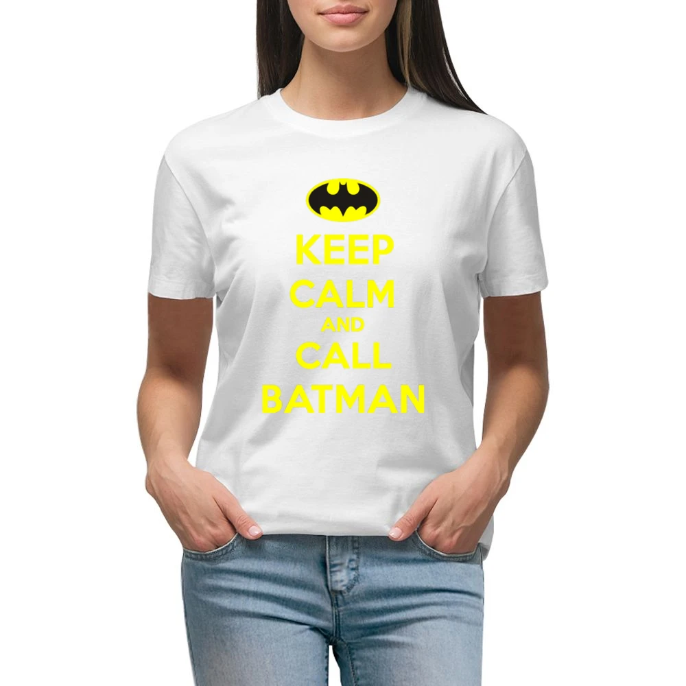 Keep Calm and call Batman Premium Women Ladies T-shirt
