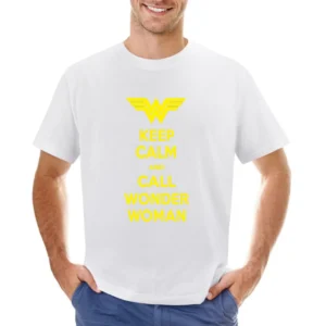 Keep Calm and call Wonder Woman Asian Size Men T-Shirt