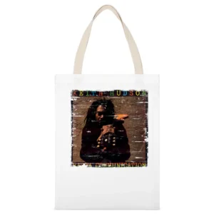 Keith Hudson Rasta Communication Album Cover Distressed Image White Canvas Tote Shopping Bag