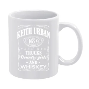 Keith Urban Tanlines Trucks Country Girls And Whiskey Fun Country Musi White Mug