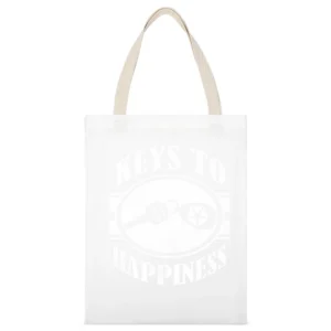 Keys To Happiness Fun Its A Jeep Thing Wrangler TJ Graphic Car White Canvas Tote Shopping Bag