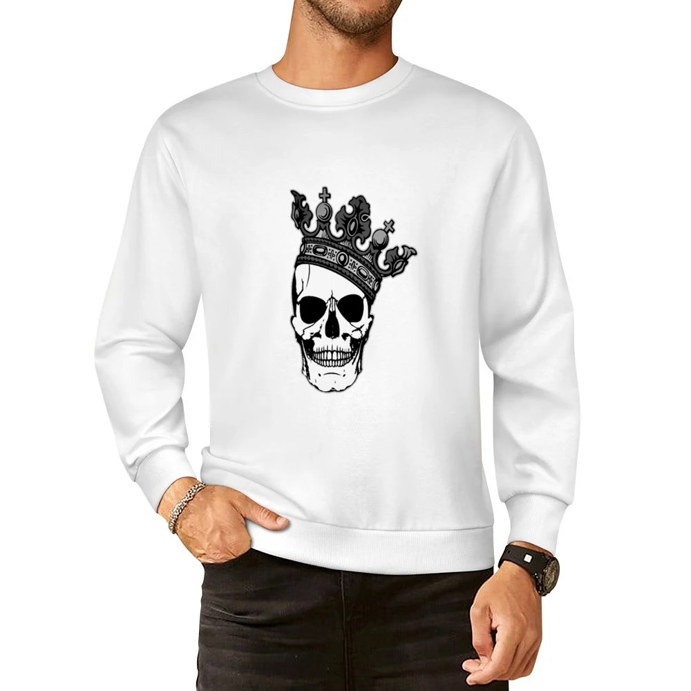 King Skull Tshirt European Size Pullover Sweater