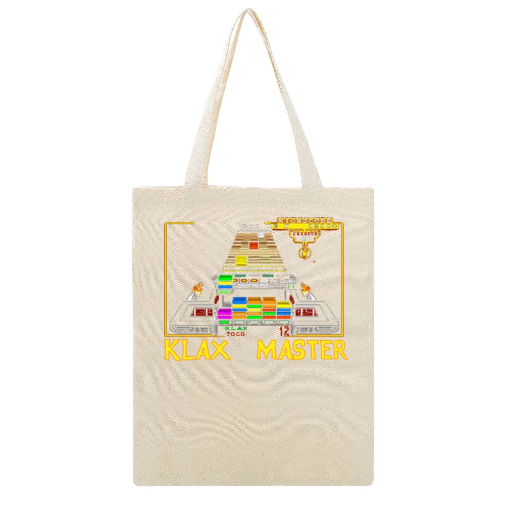 Klax 80s Beige Canvas Tote Shopping Bag
