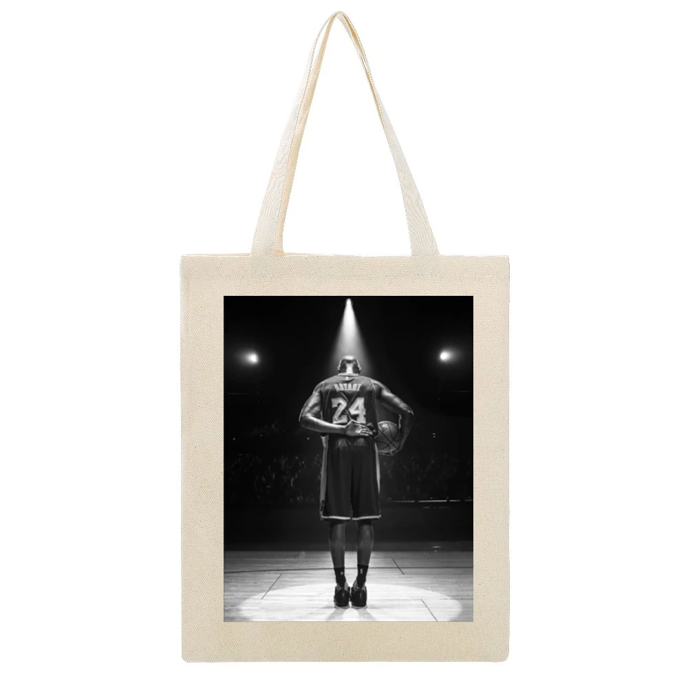 Kobe Bryant Legend Tribute Basketball Fan Beige Canvas Tote Shopping Bag