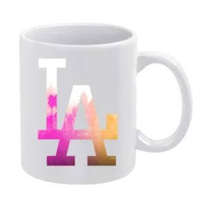 LA Los Angeles Palm Trees Fun Graphic Tee Shirt White Mug