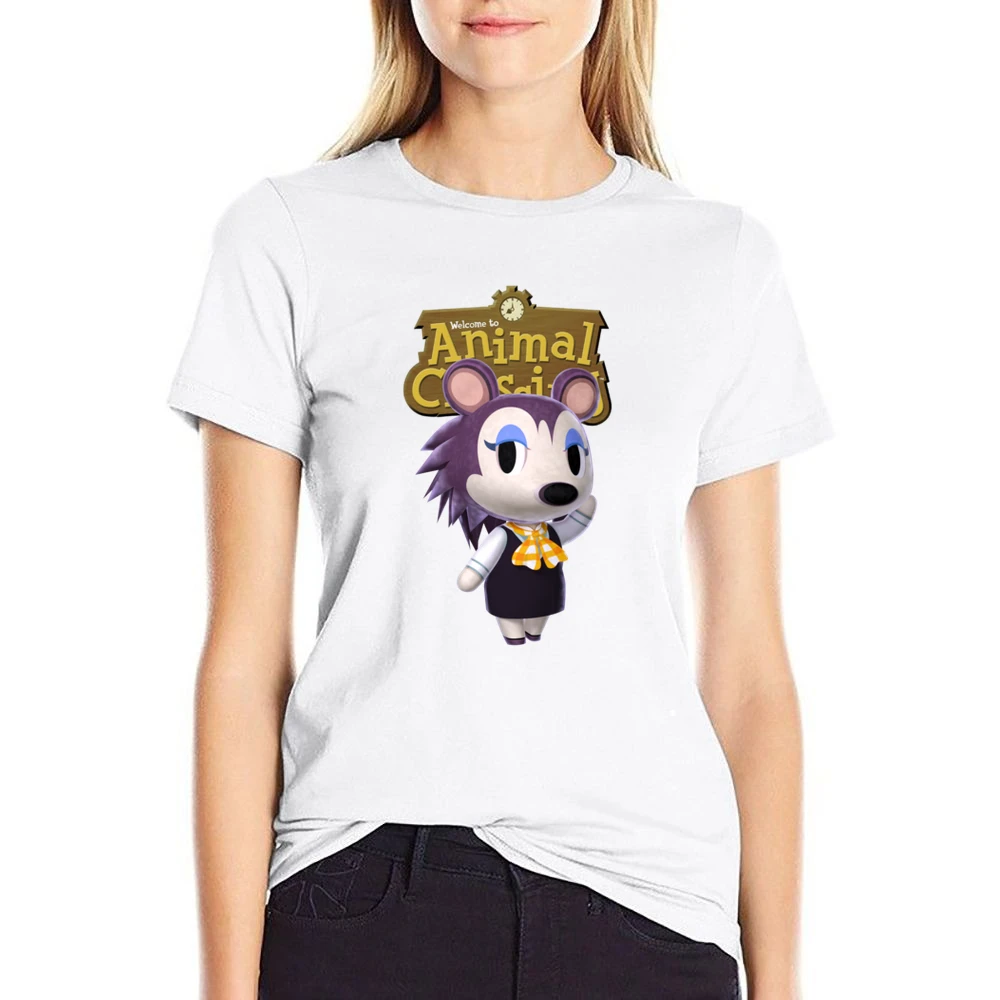 Labelle From Animal Crossing Nintendo Video Game Fan US Size Women Ladies T-shirt