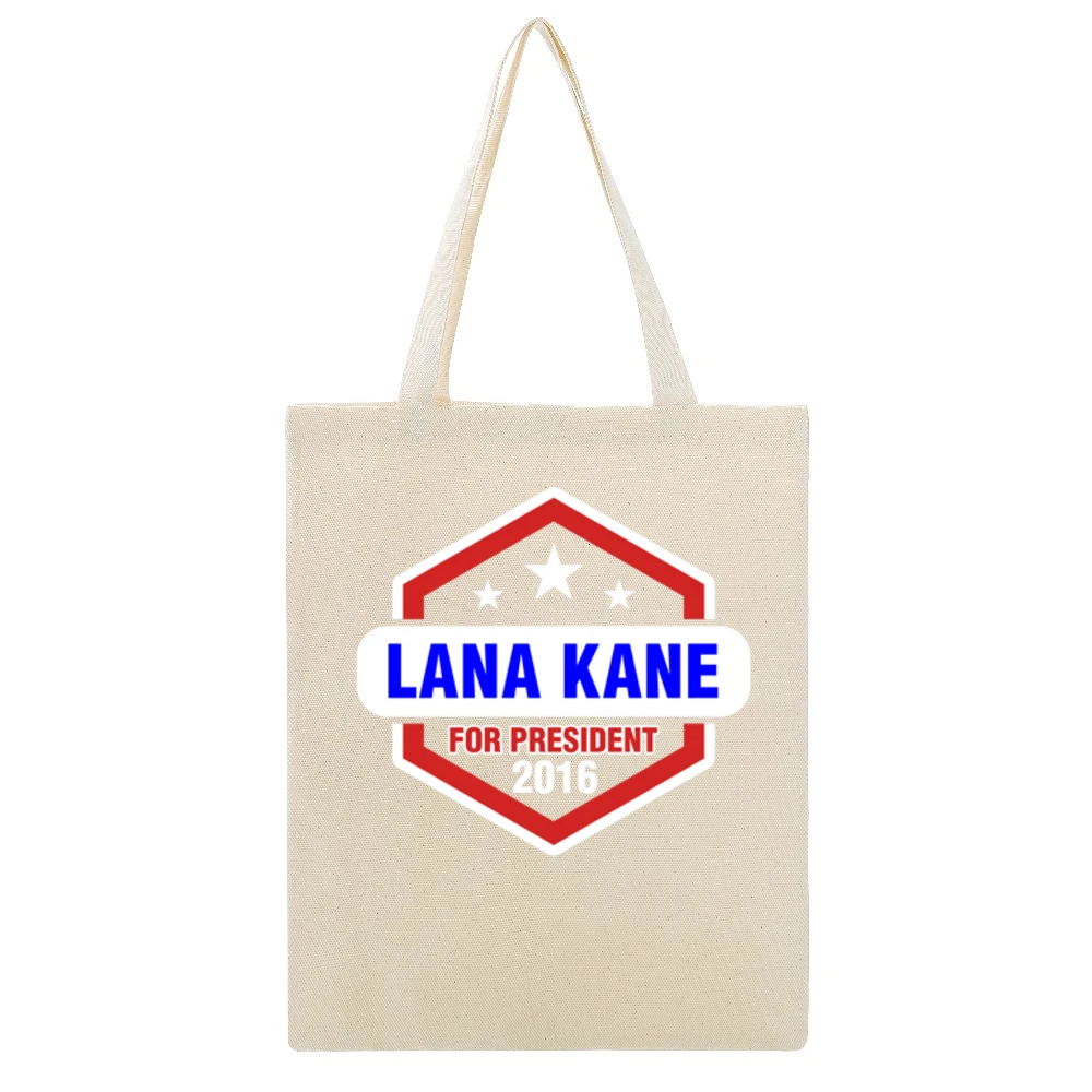 Lana Kane For President 2016 Archer TV Show Beige Canvas Tote Shopping Bag